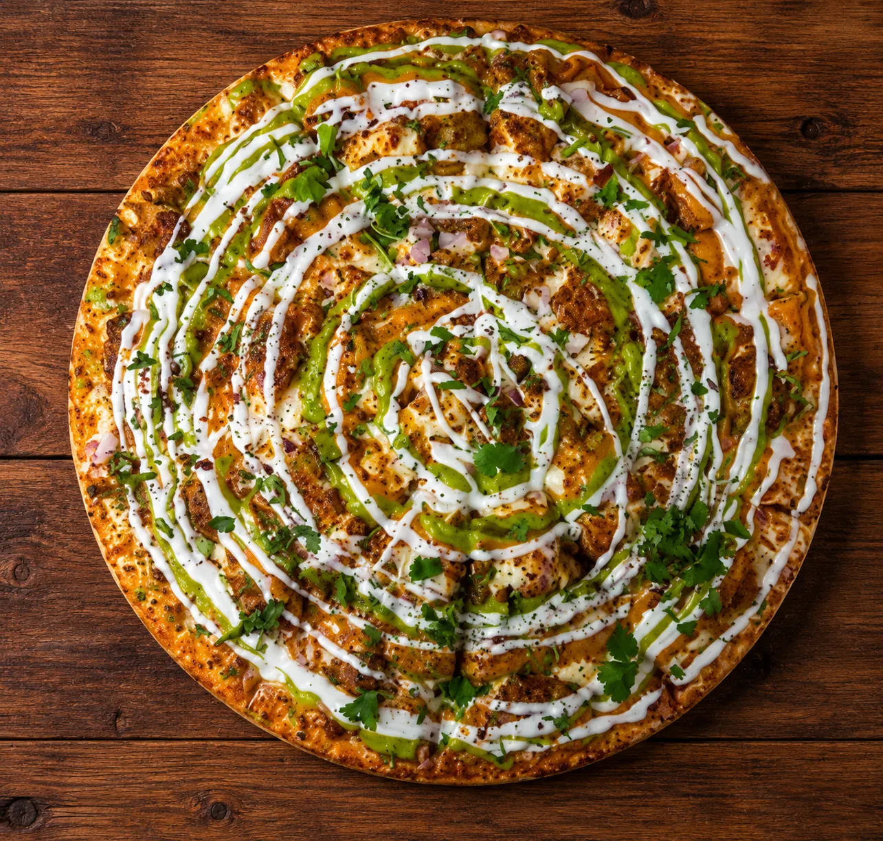 Tandoori Paneer Pizza, an Indian-style fusion pie at City South Pizza in Winnipeg