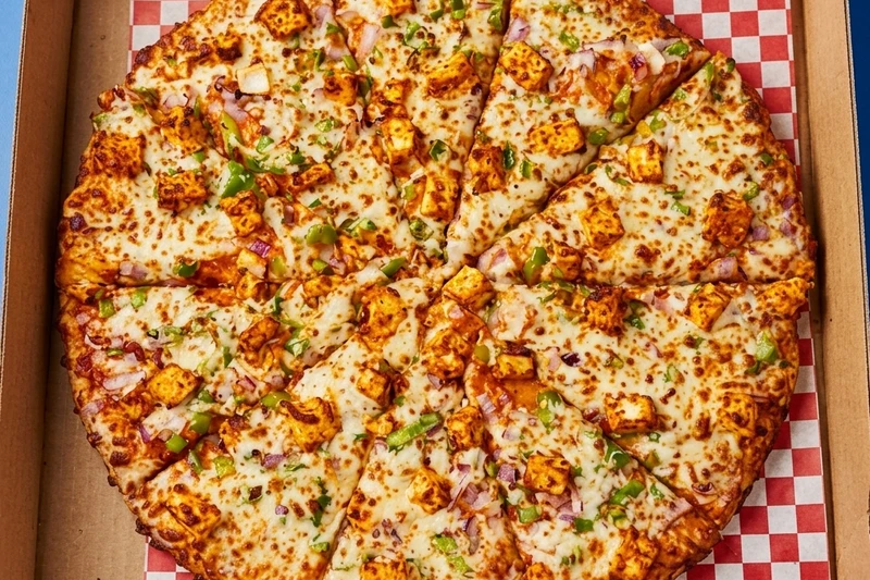 Tandoori Paneer Pizza, an Indian-style fusion pie at City South Pizza in Winnipeg